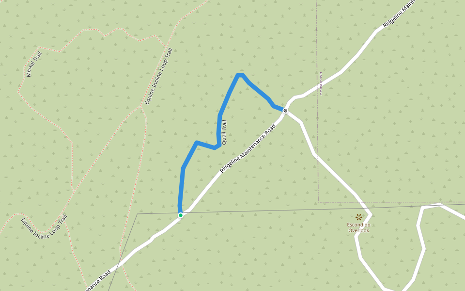 Quail Trail walking route map in Escondido