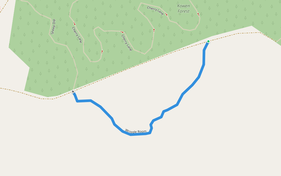 Wriggle Room walking route map in Pialligo