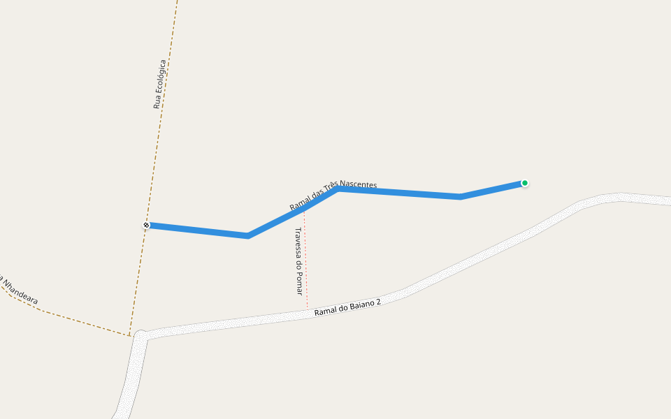 Ramal das Três Nascentes walking route map in Manaus