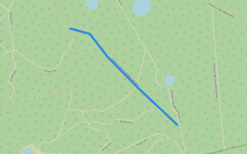 Chemin des Grandes Gorges walking route map in Triel-sur-Seine