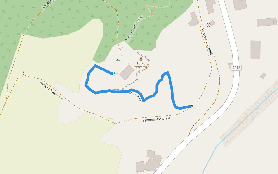 Flamulasca walking route map in Chiusa di Pesio