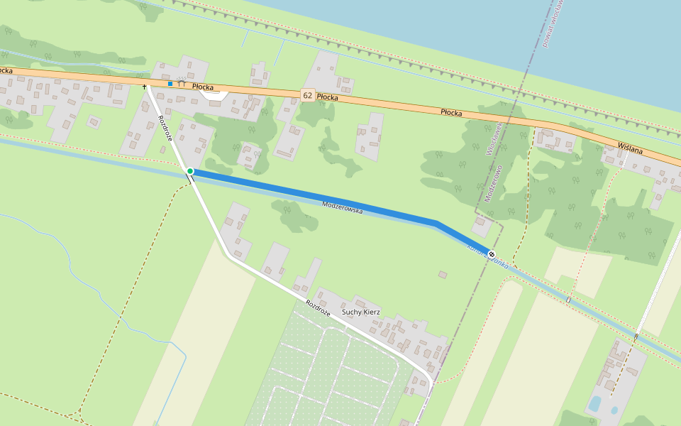 Modzerowska walking route map in Włocławek