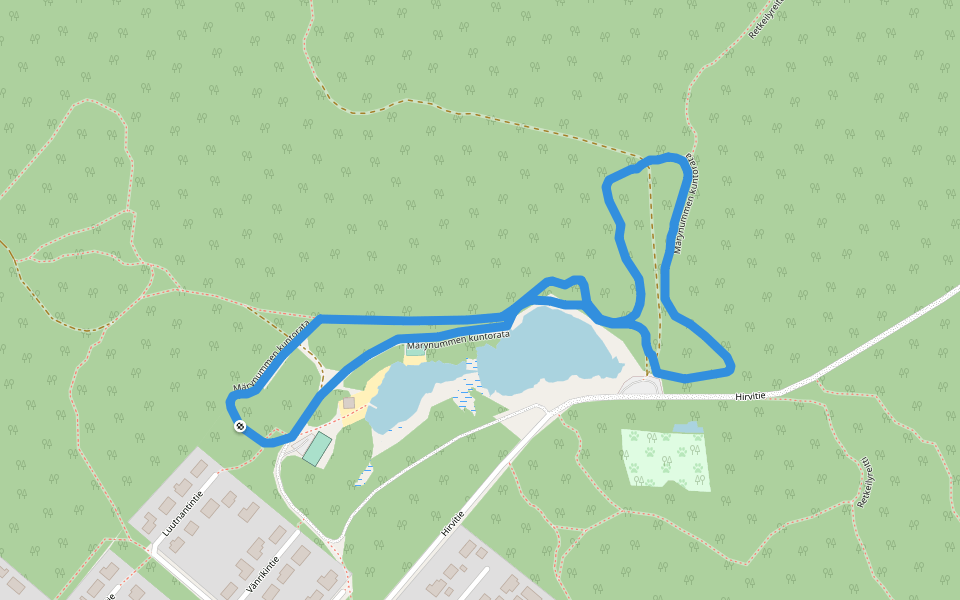 Märynummen kuntorata walking route map in Märynummi