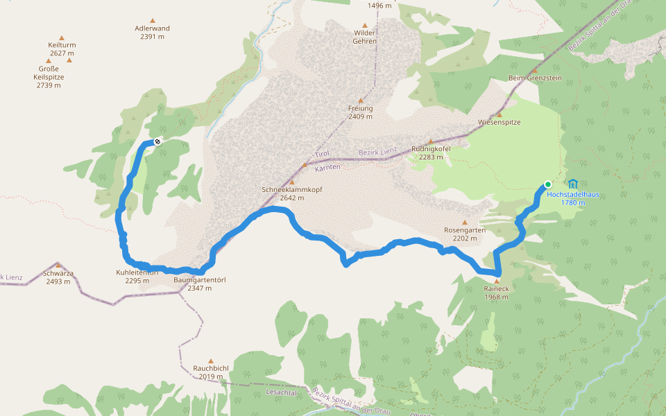 Dreitörlweg walking route map in Oberpirkach