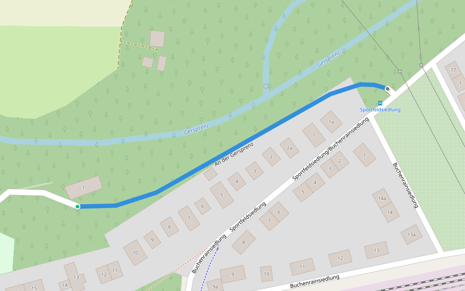 An der Gersprenz walking route map in Stockstadt am Main