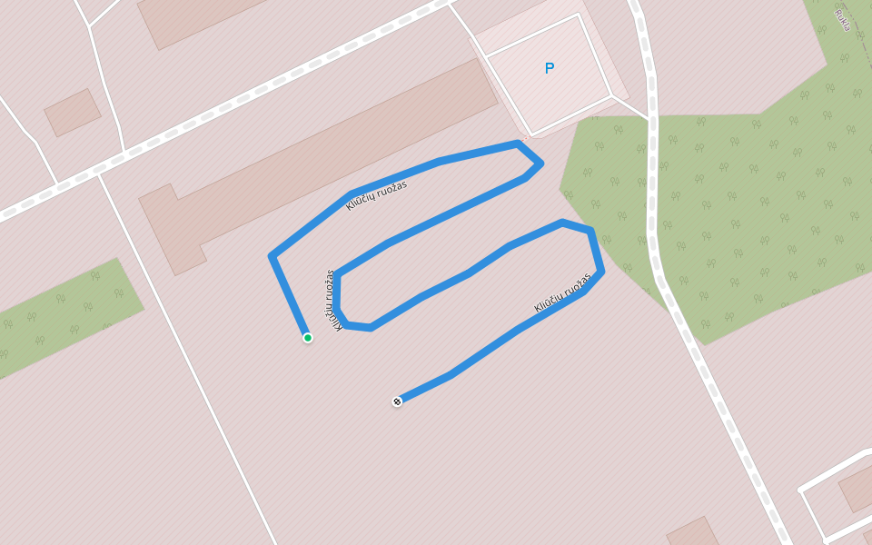 Kliūčių ruožas walking route map in Rukla