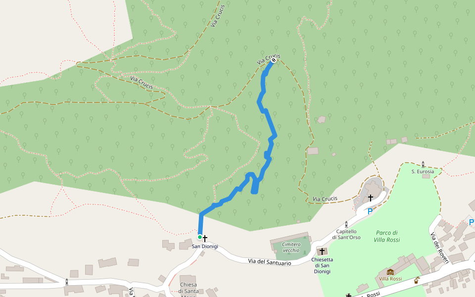 Sentiero Ciclamino walking route map in Santorso