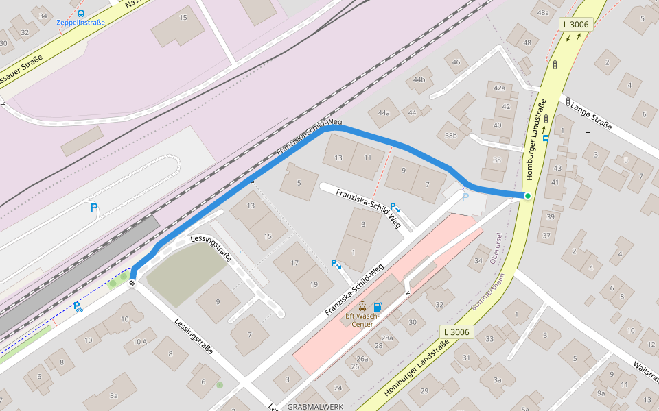 Franziska-Schild-Weg walking route map in Oberursel (Taunus)