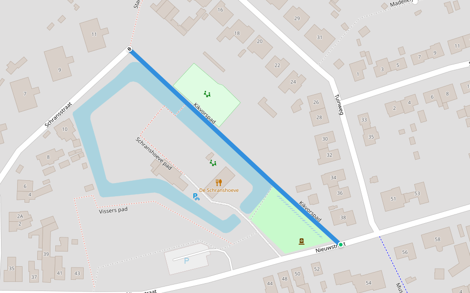 Kikvorspad walking route map in Vorselaar
