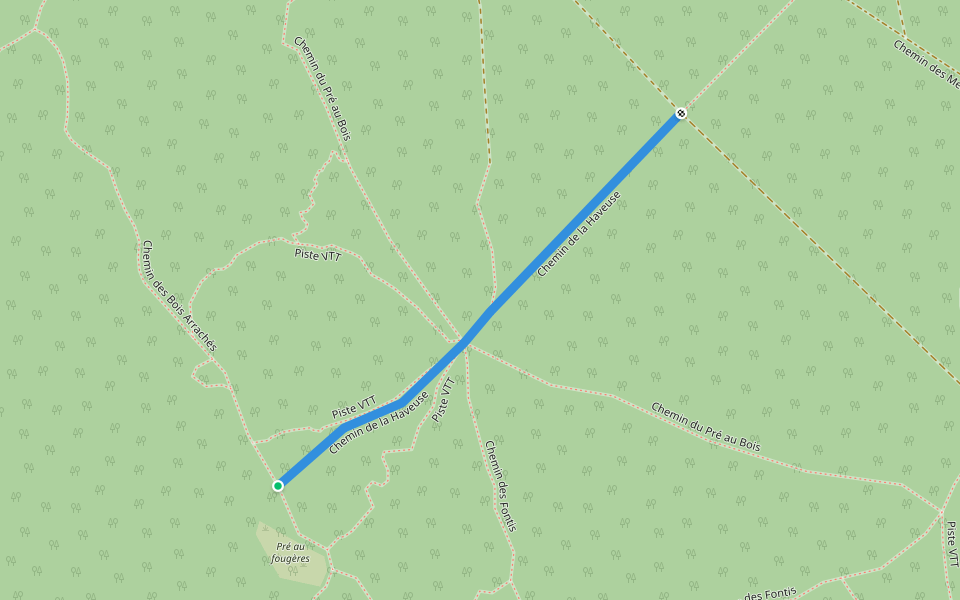 Chemin de la Haveuse walking route map in Vaux-sur-Seine