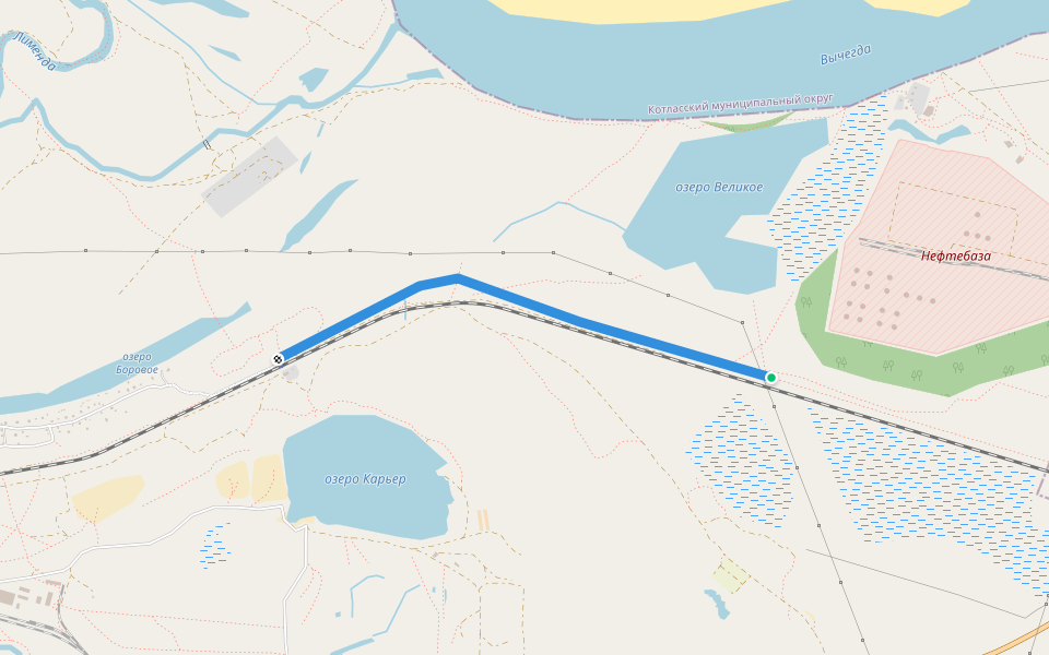 старая леп walking route map in Vychegodsky