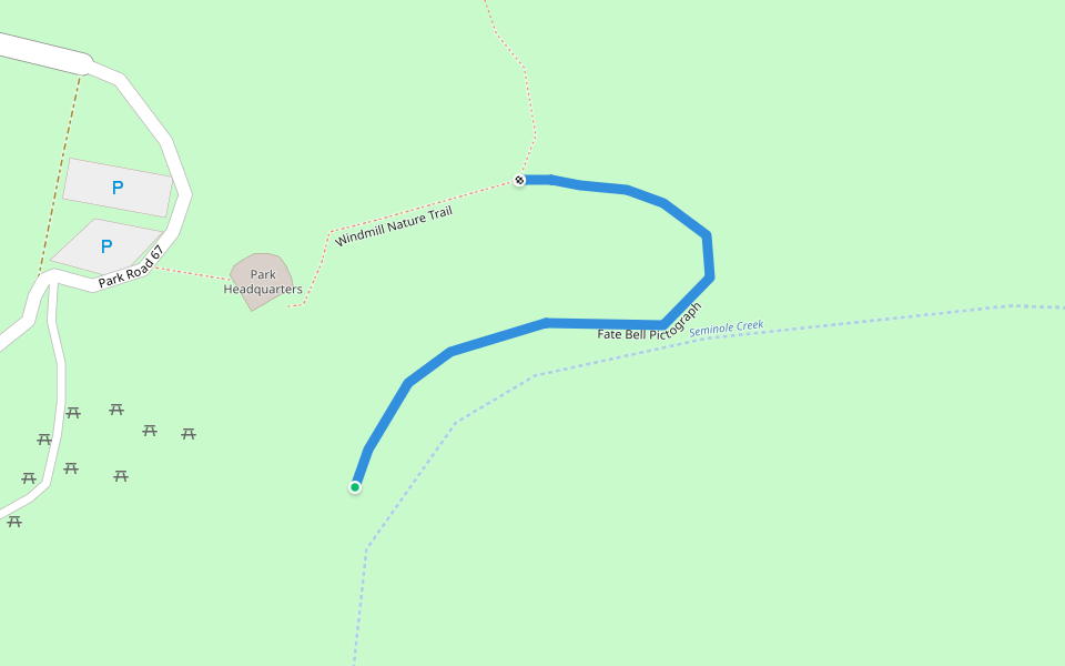 Fate Bell Pictograph walking route map in Comstock