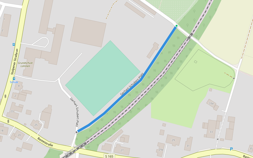 Gerhart-Schubert-Platz walking route map in Lohmen