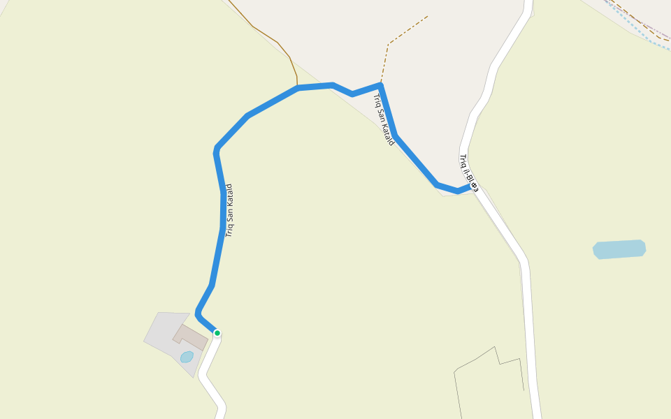 Triq San Katald walking route map in L-Għarb