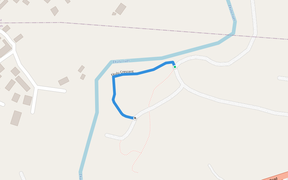Ekulu Crescent walking route map in Emene