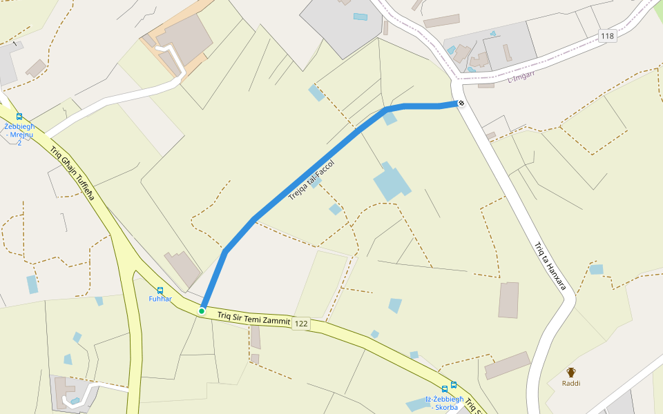 Trejqa tal-Faccol walking route map in L-Imġarr