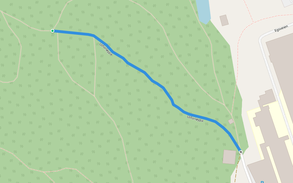 Utforløypa walking route map in Kristiansand