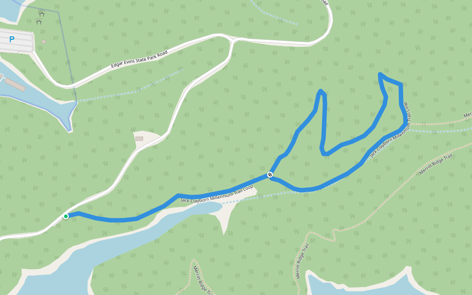 Jack Clayborn Millennium Trail Loop walking route map in Silver Point