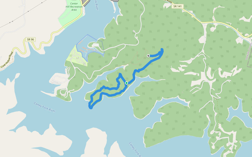 Merritt Ridge Trail walking route map in Silver Point