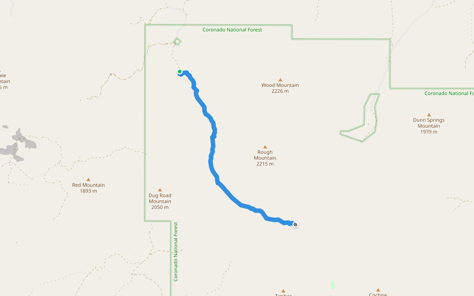 Emigrant Canyon Trail #255 walking route map in Bowie