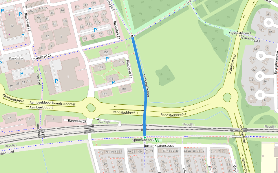 Schipbeekpoort walking route map in Almere