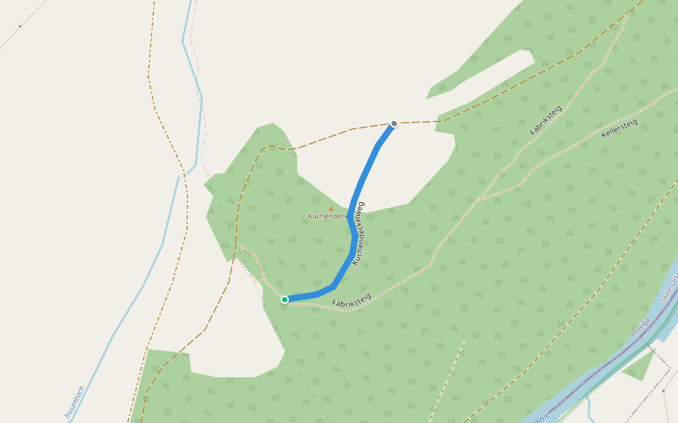 Kuchendeckelweg walking route map in Rosenthal am Rennsteig