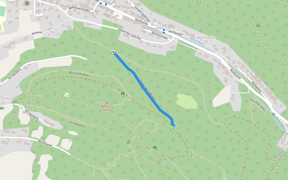 Steinernes Gäßchen walking route map in Kulmbach