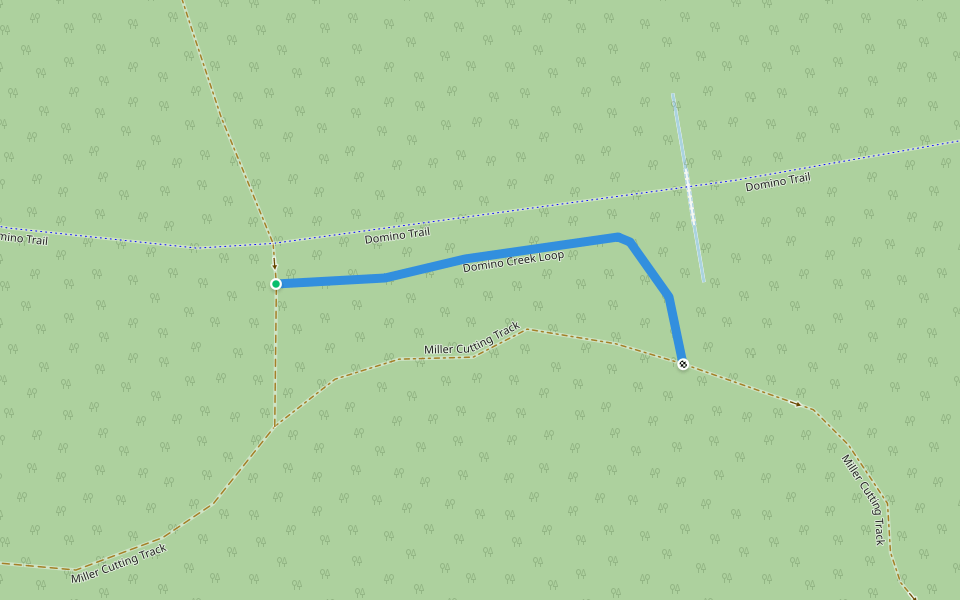 Domino Creek Loop walking route map in Trentham