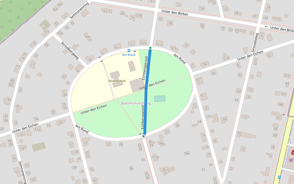 Eichberggestell walking route map in Erkner