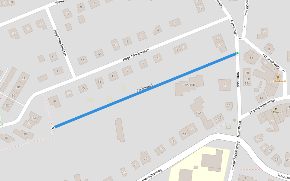 Slakkenpad walking route map in Olen