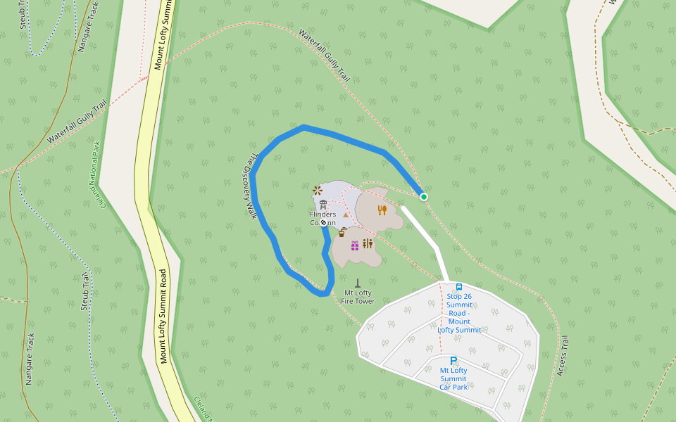 The Discovery Walk walking route map in Cleland