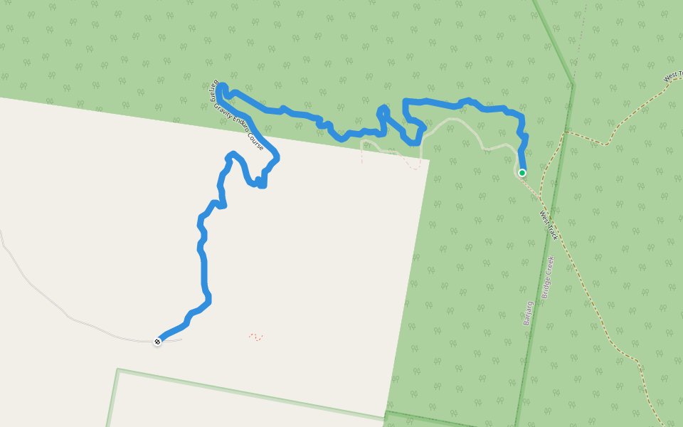 Barjarg Gravity Enduro Course walking route map in Bridge Creek