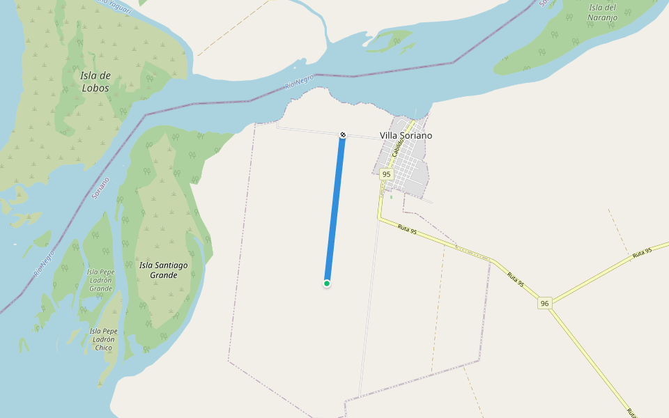 Calle 9 walking route map in La Loma