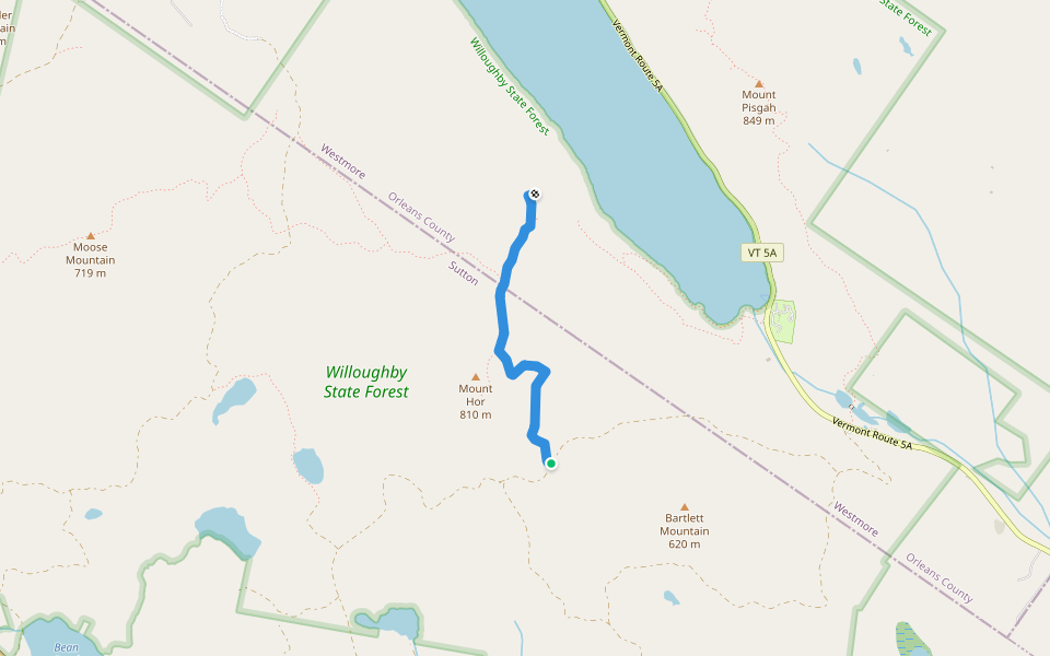 Herbert Hawkes Trail walking route map in Sutton
