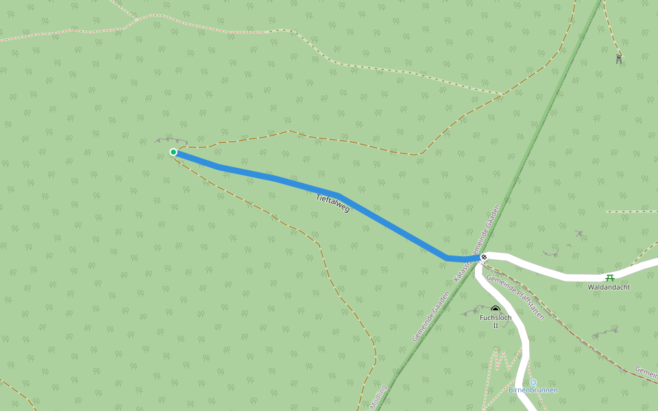 Tieftalweg walking route map in Gaaden bei Mödling