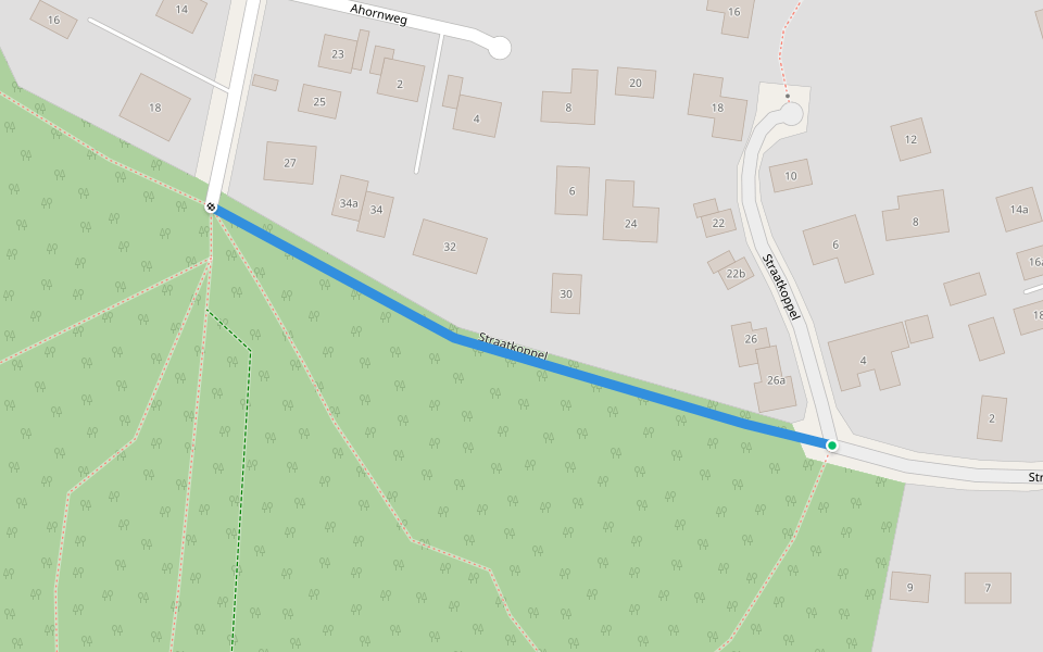 Straatkoppel walking route map in Elmshorn