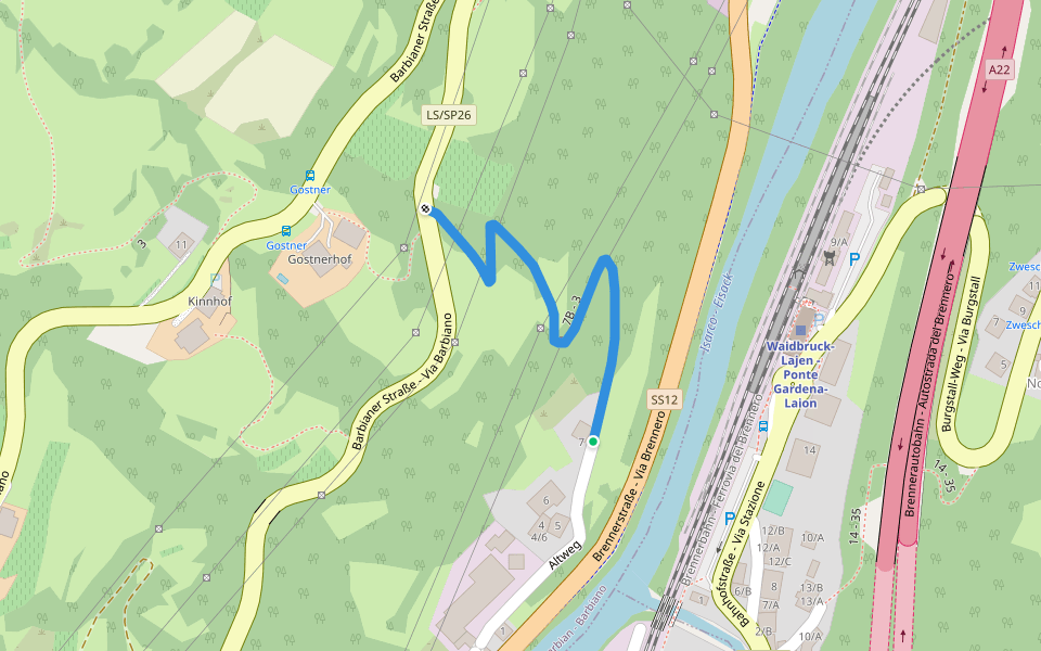 7B - 3 walking route map in Altweg