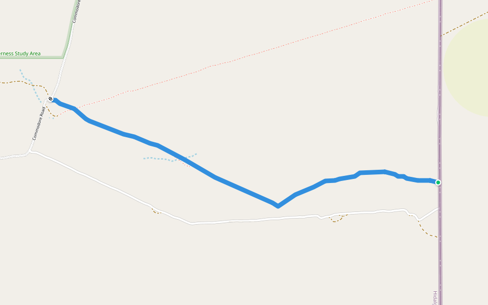 Continental Divide Trail walking route map in Hachita