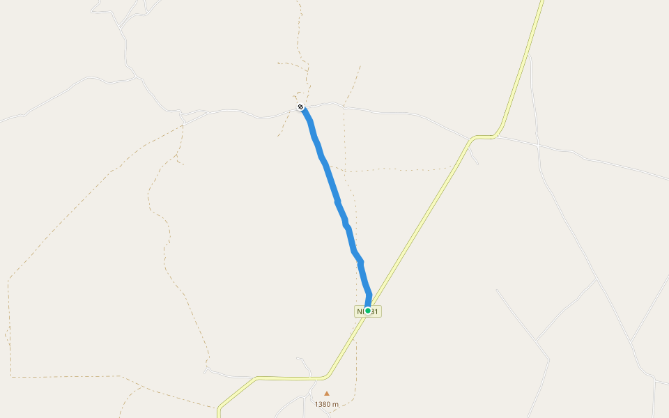 Continental Divide Trail walking route map in Hachita