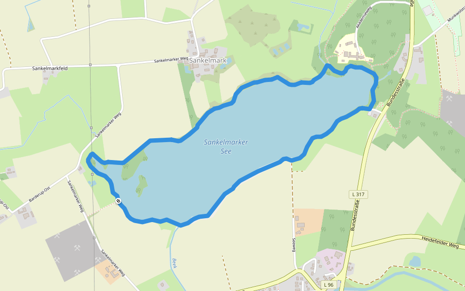 Herbert-Thomsen-Weg walking route map in Oeversee