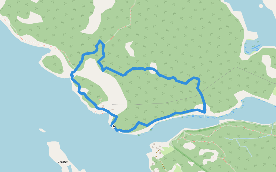 Reksaaren luontopolku walking route map in Rauma