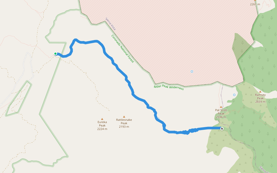 Sunnyside Canyon Trail #117 walking route map in Hereford