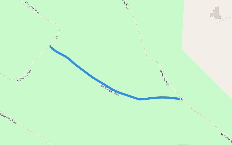 Pine Warbler Trail walking route map in Chesterland
