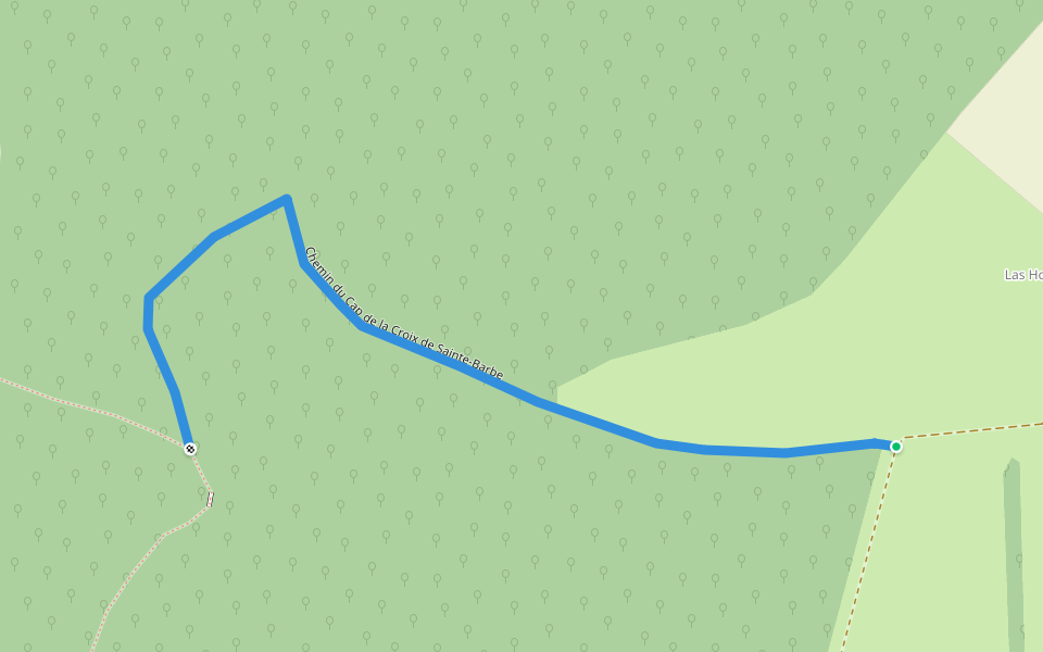 Chemin du Cap de la Croix de Sainte-Barbe walking route map in Sinzos