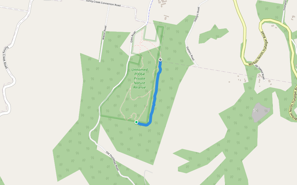 Cooper Track walking route map in Trafalgar South