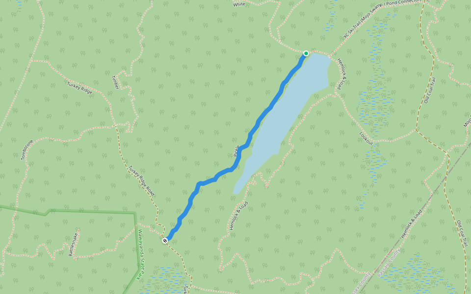 Pickle walking route map in Vernon Township