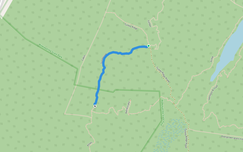 Tombstone walking route map in Vernon Township