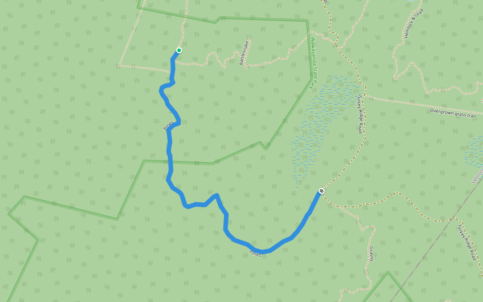 PInes walking route map in Vernon Township