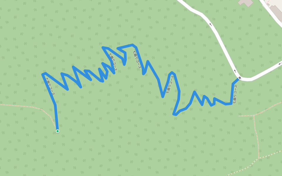 七曲りコース walking route map in Hakodate