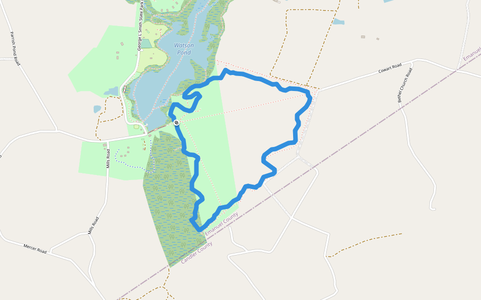 Deer Run Trail walking route map in Twin City